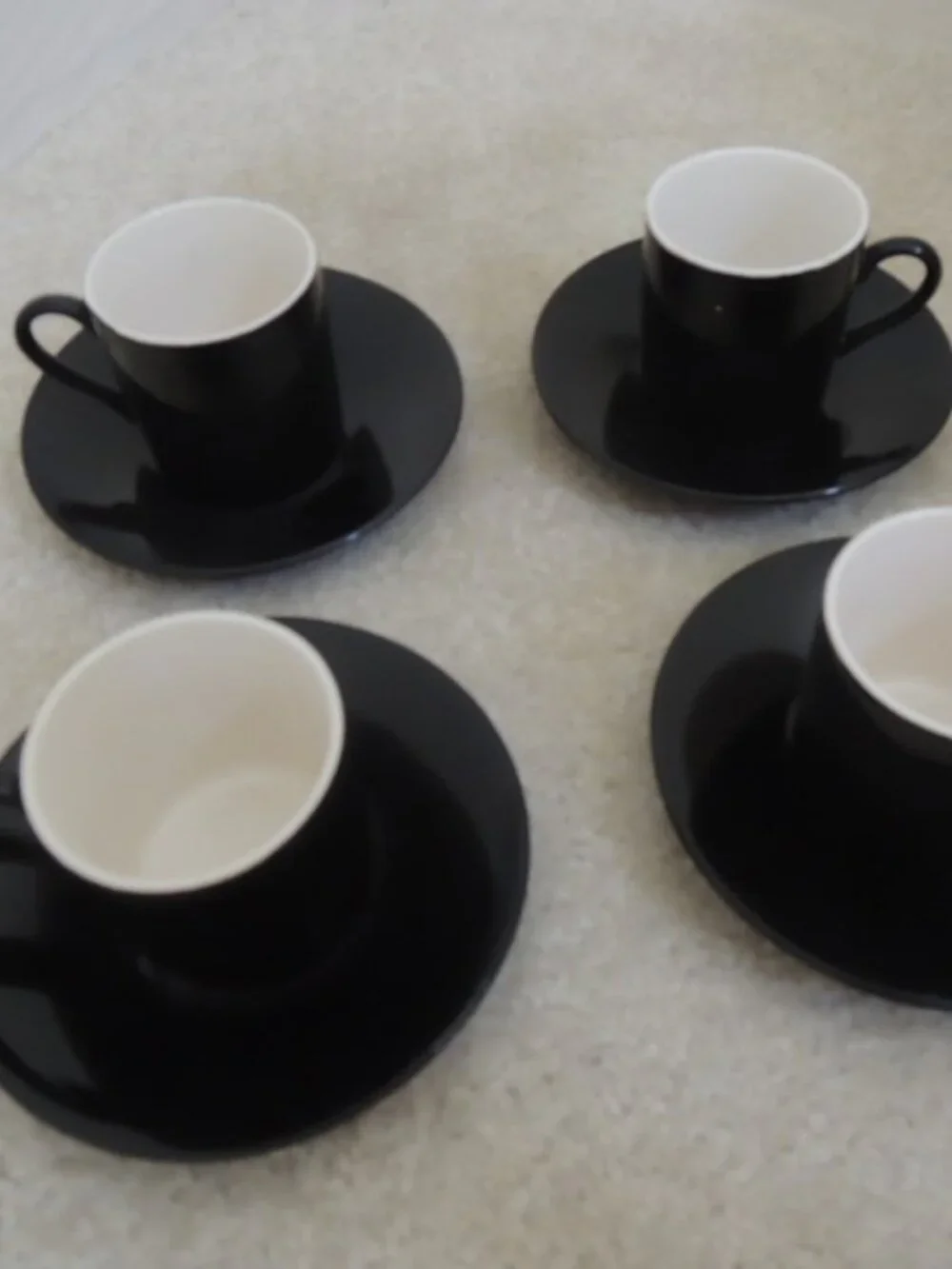 Demitasse Cups + Saucers Vtg Expresso Set - 4 Dainty Tea Cups + Matching Plates